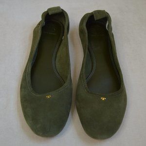 Tory Burch Ballet Flats - Forest Green - 11M